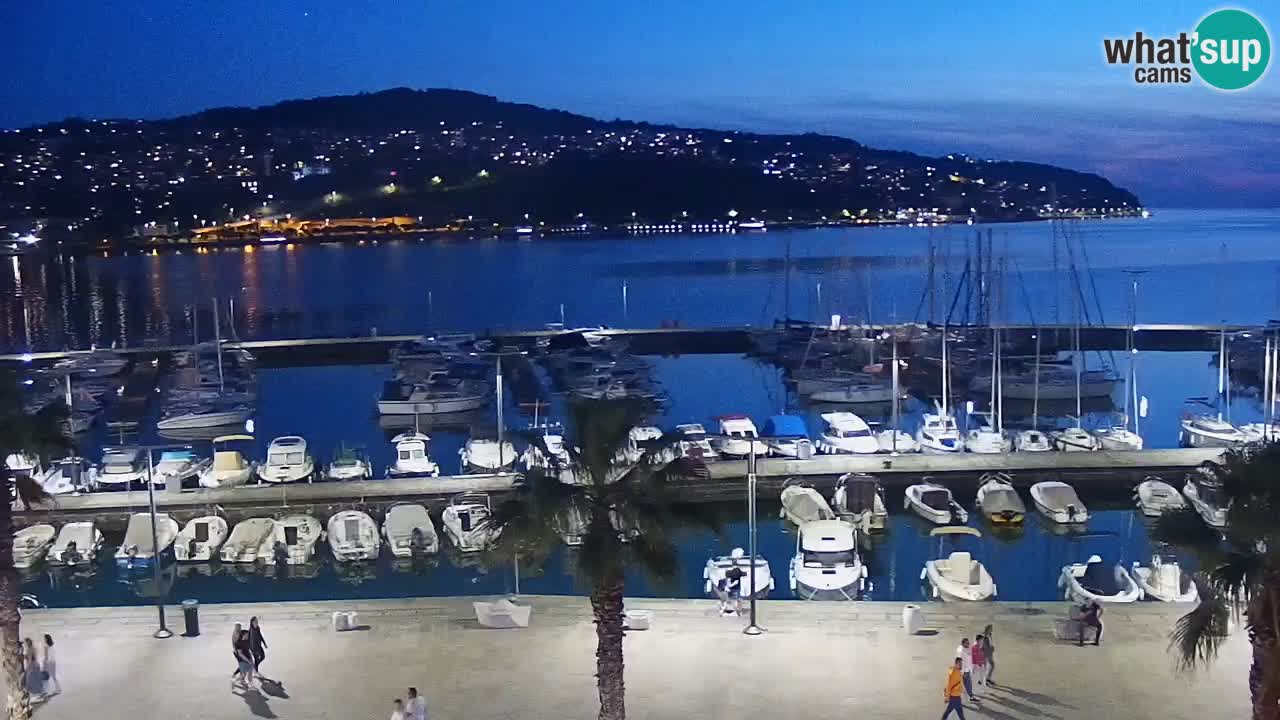 Spletna kamera Koper – Panorama na marino in promenado s Hotela Grand Koper