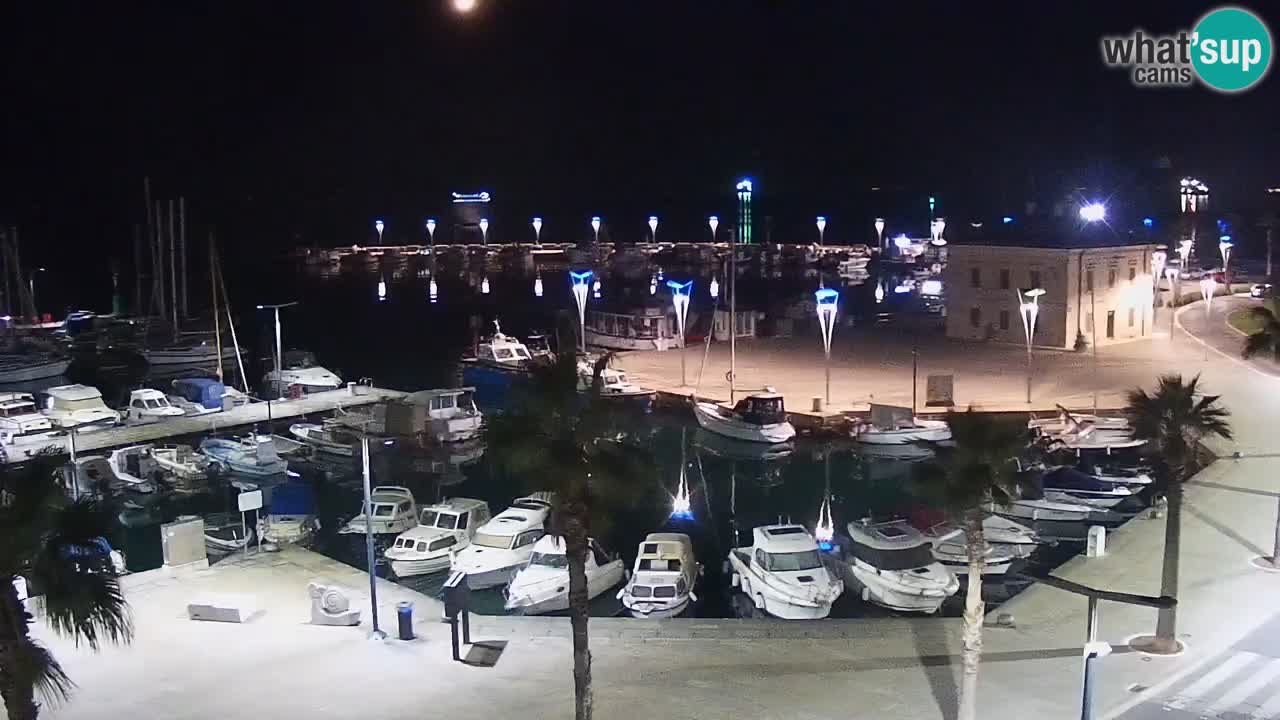 Webcam Koper – Panorama de la marina et de la promenade depuis le Grand Hotel Koper