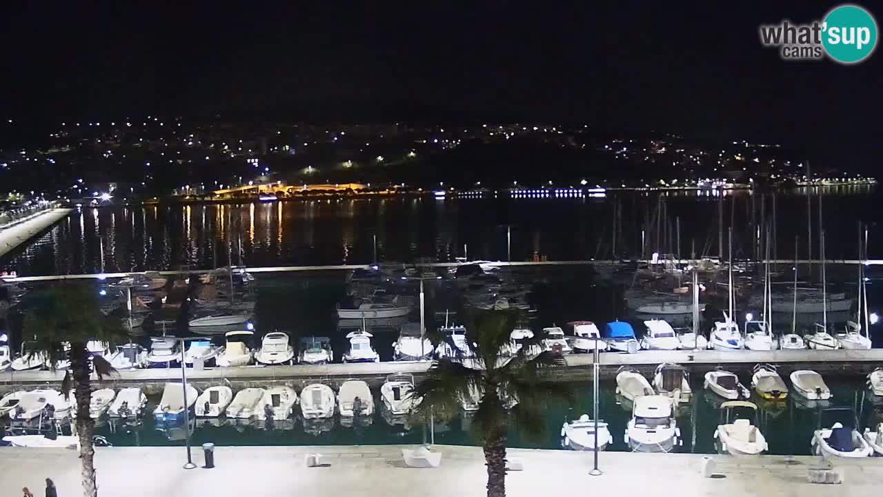 Webcam Koper – Panorama of the marina and promenade from the Grand Hotel Koper