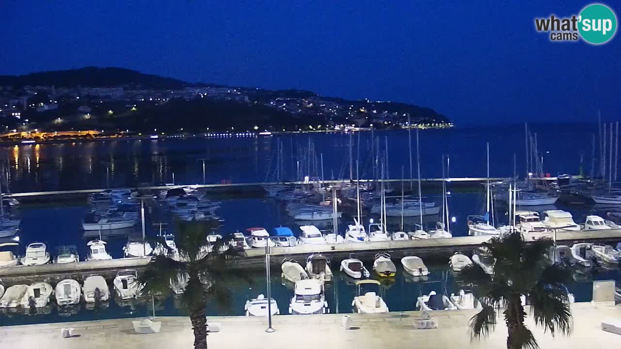 Webcam Koper – Panorama of the marina and promenade from the Grand Hotel Koper