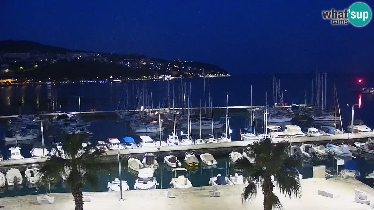 Webcam Koper – Panorama de la marina et de la promenade depuis le Grand Hotel Koper