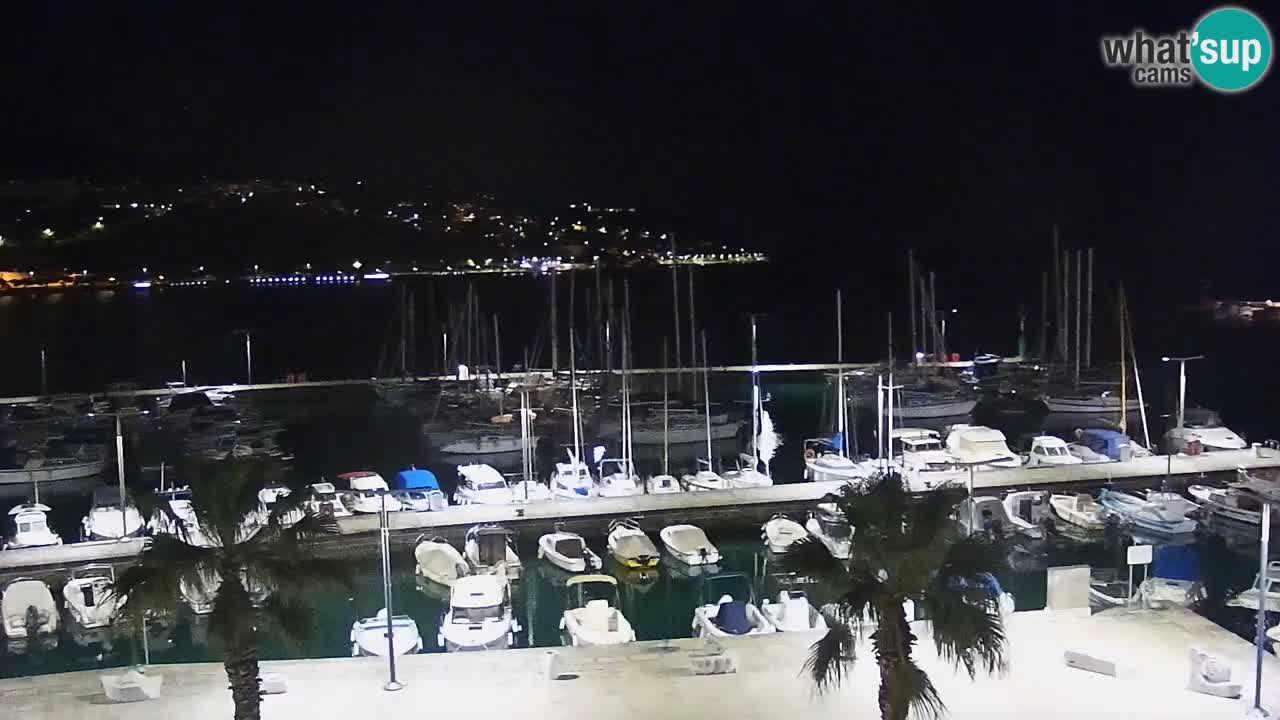 Webcam Koper – Panorama of the marina and promenade from the Grand Hotel Koper