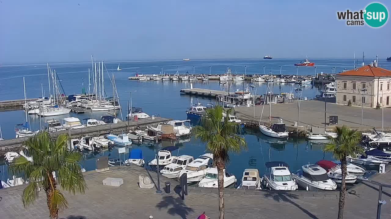 Webcam Capodistria – marina e lungo mare dall’Hotel Grand Koper