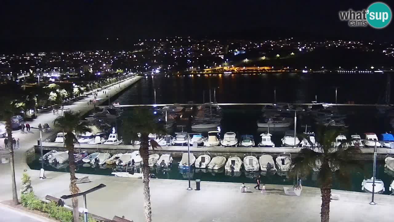 Webcam Koper – Panorama de la marina et de la promenade depuis le Grand Hotel Koper