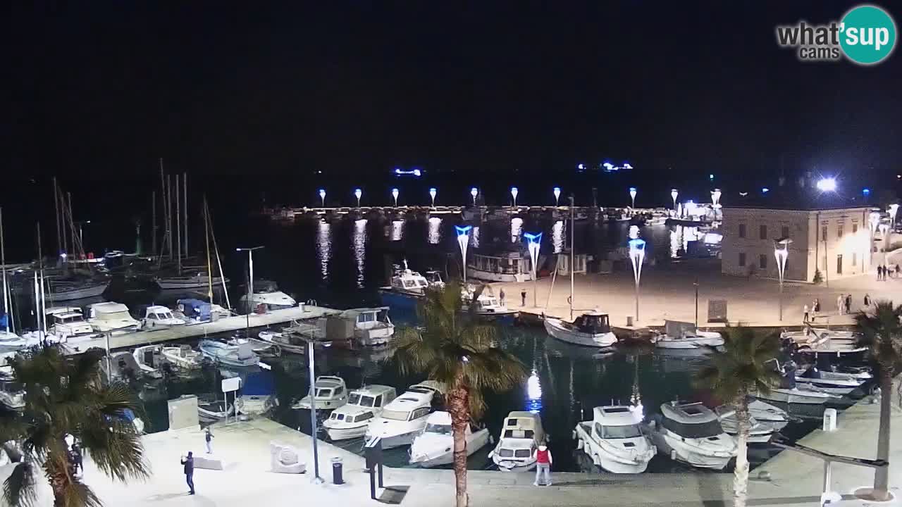 Webcam Koper – Panorama of the marina and promenade from the Grand Hotel Koper