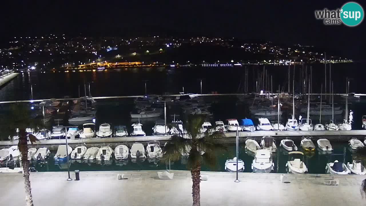 Webcam Koper – Panorama of the marina and promenade from the Grand Hotel Koper