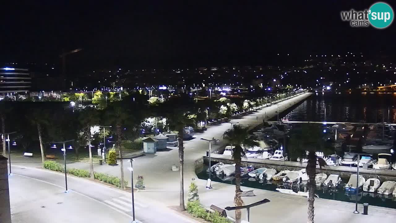 Webcam Koper – Panorama de la marina et de la promenade depuis le Grand Hotel Koper