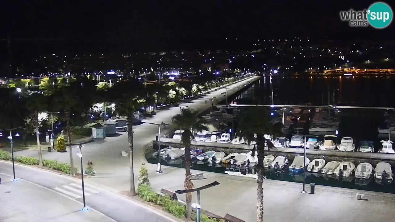 Webcam Koper – Panorama des Jachthafens und der Promenade vom Hotel Grand Koper