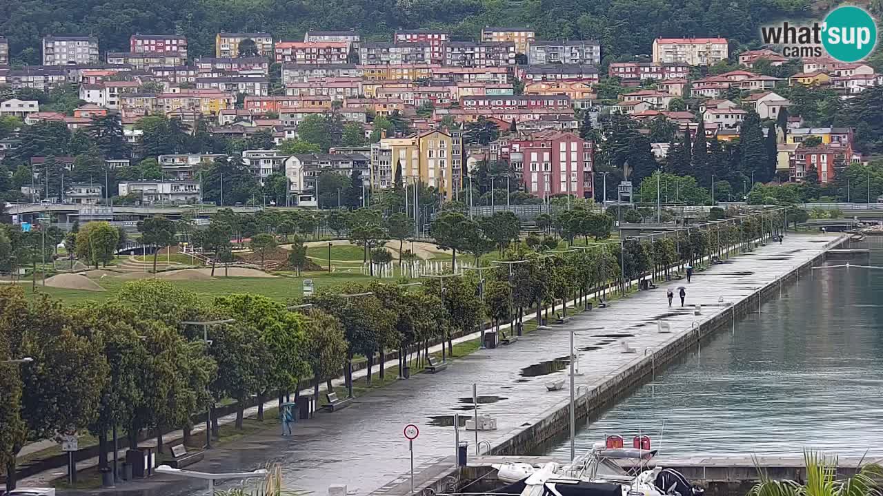 Webcam Koper – Panorama des Jachthafens und der Promenade vom Hotel Grand Koper