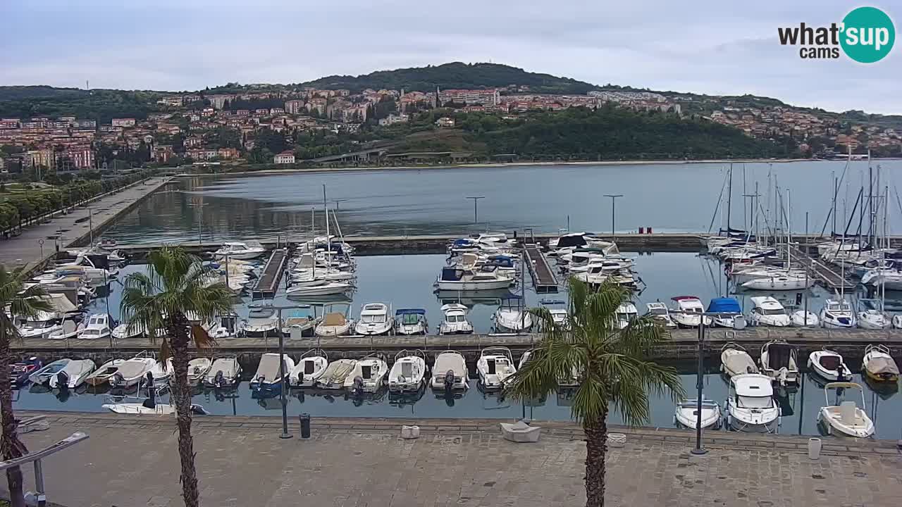 Camera en vivo Koper – puerto deportivo y paseo marítimo desde el Hotel Grand Koper