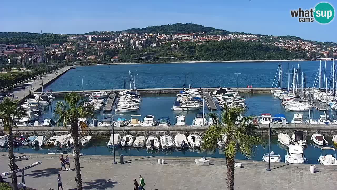Webcam en direct du port de Koper – port de croisière et de fret – Slovénie