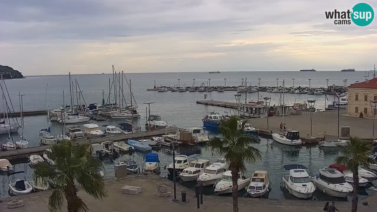 Webcam en direct du port de Koper – port de croisière et de fret – Slovénie