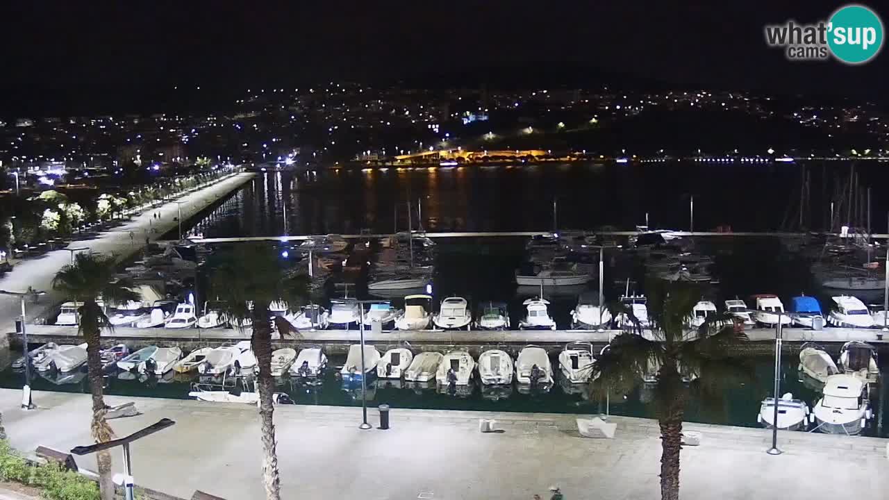 Webcam Koper – Panorama des Jachthafens und der Promenade vom Hotel Grand Koper