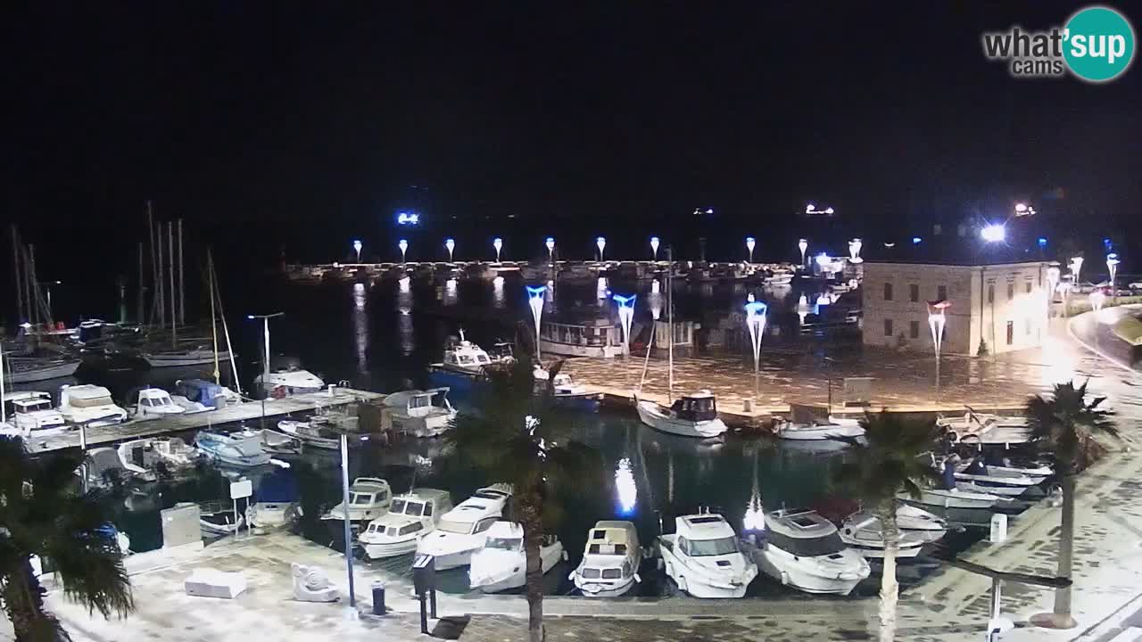 Webcam Koper – Panorama of the marina and promenade from the Grand Hotel Koper