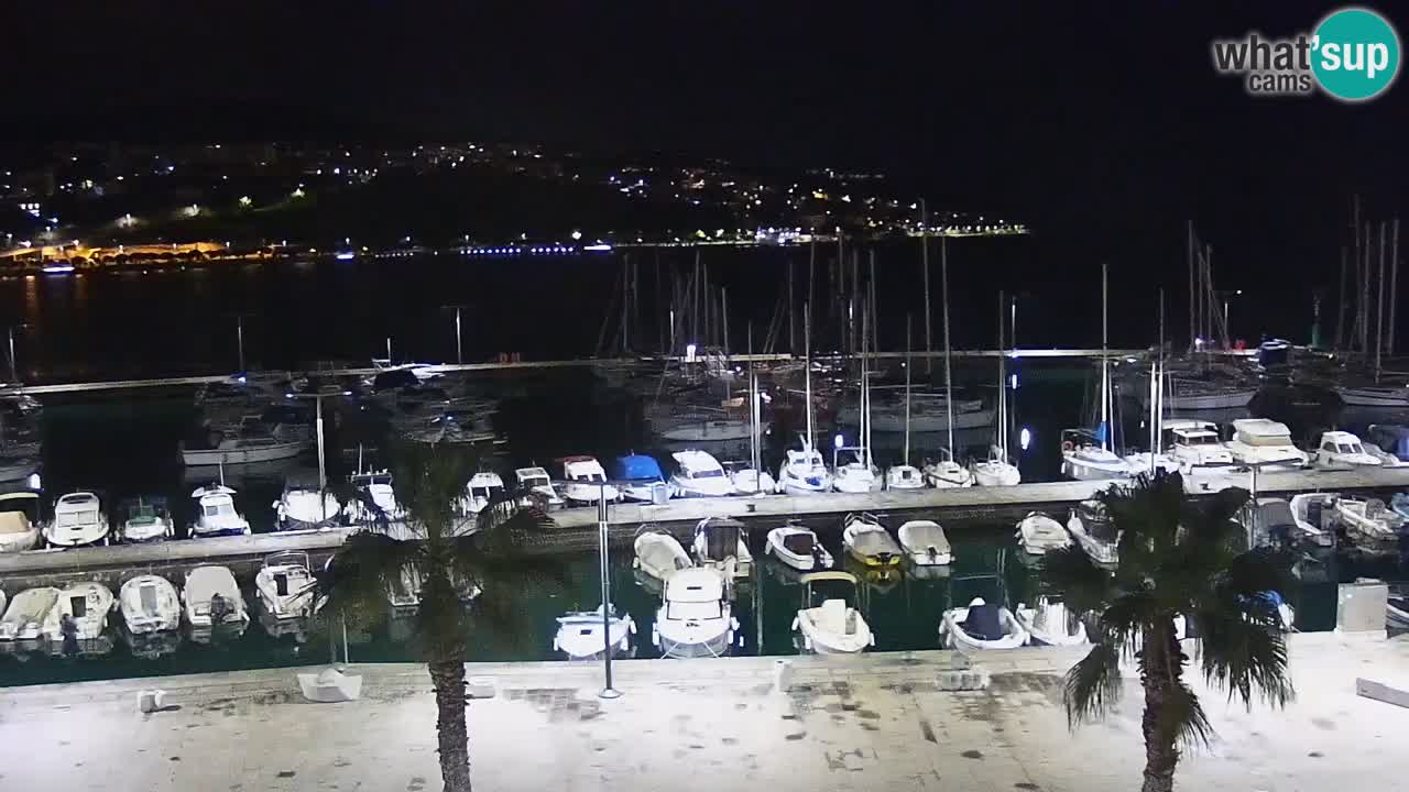 Webcam Koper – Panorama de la marina et de la promenade depuis le Grand Hotel Koper