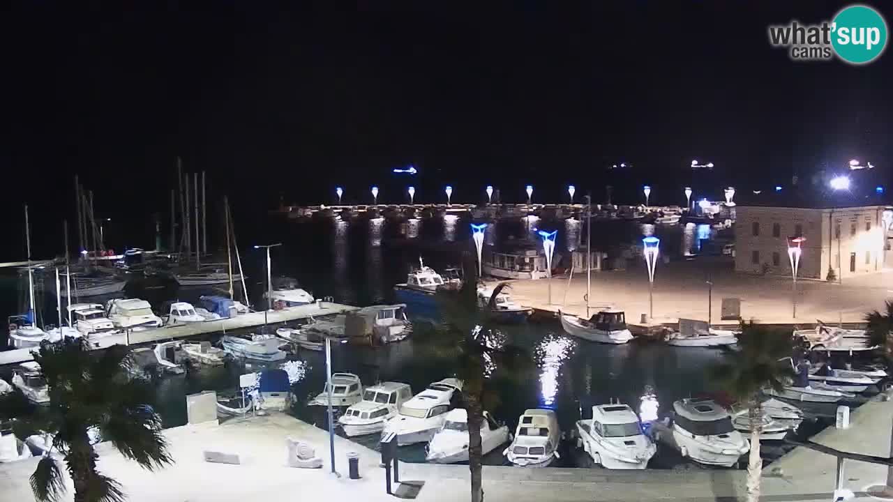 Camera en vivo Koper – puerto deportivo y paseo marítimo desde el Hotel Grand Koper