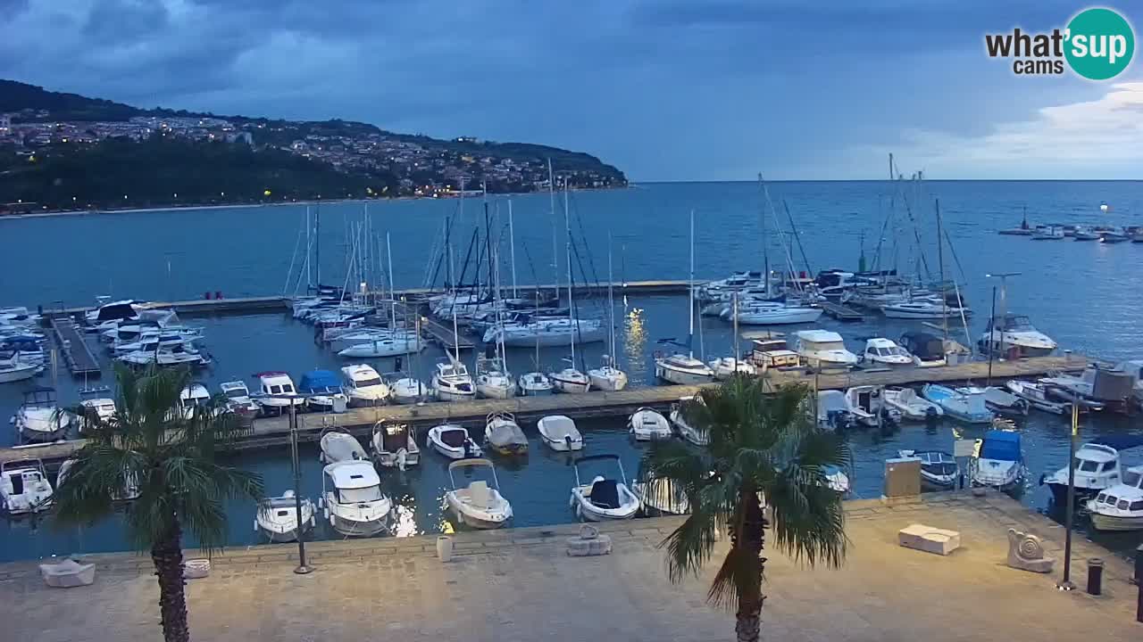 Spletna kamera Koper – Panorama na marino in promenado s Hotela Grand Koper