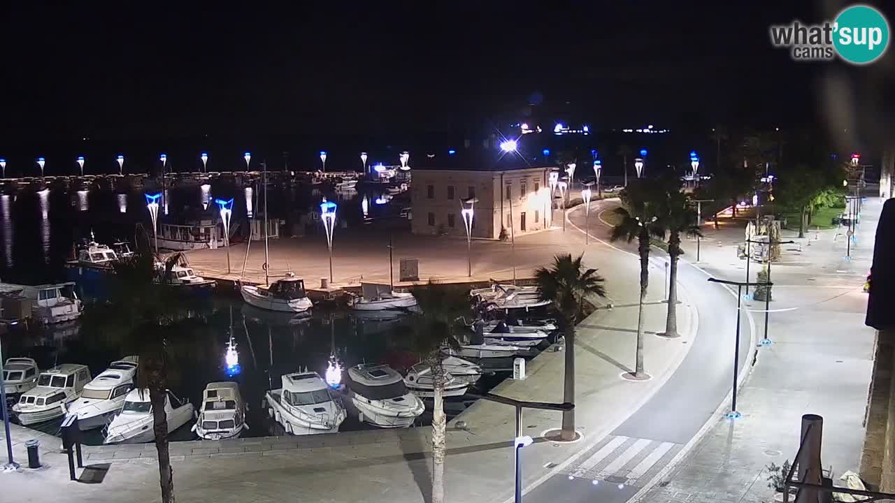 Webcam Koper – Panorama des Jachthafens und der Promenade vom Hotel Grand Koper