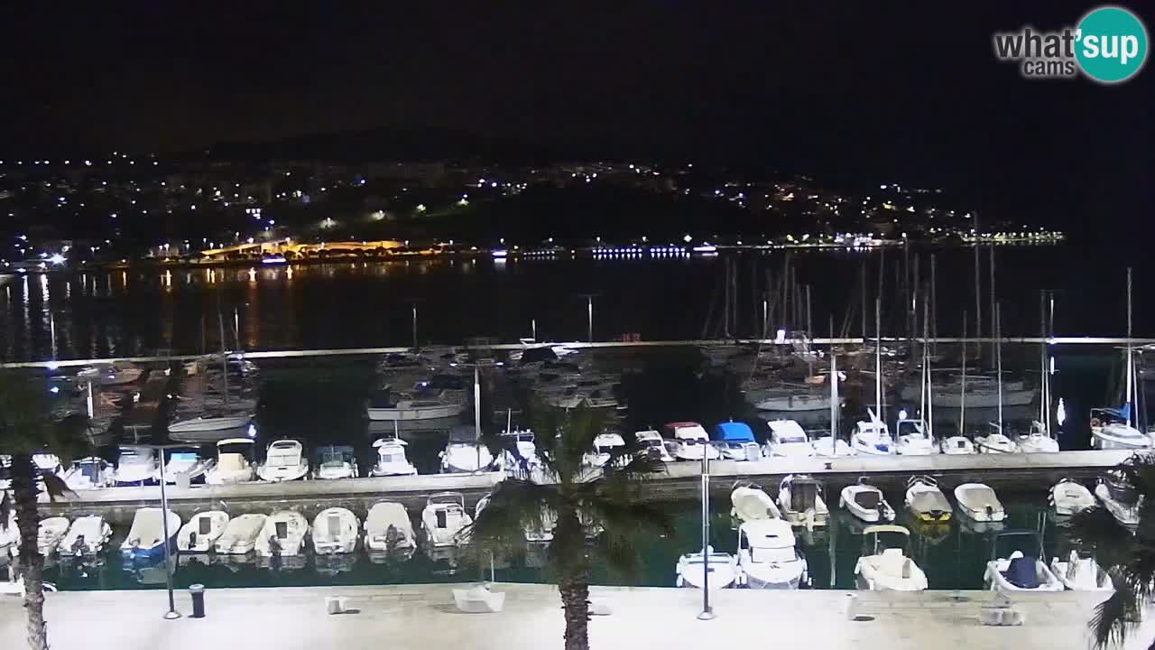Camera en vivo Koper – puerto deportivo y paseo marítimo desde el Hotel Grand Koper