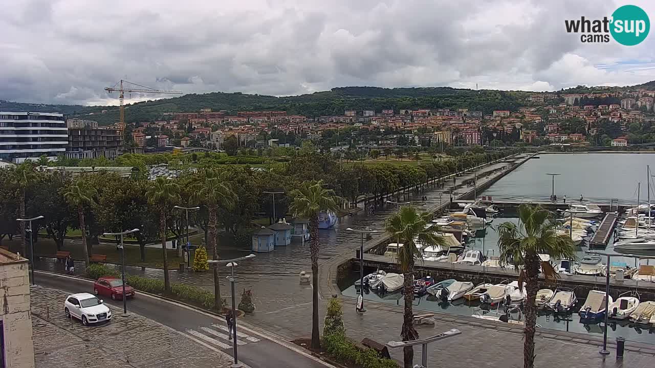 Spletna kamera Koper – Panorama na marino in promenado s Hotela Grand Koper