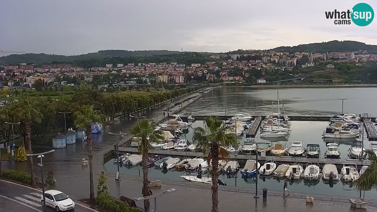 Webcam en direct du port de Koper – port de croisière et de fret – Slovénie