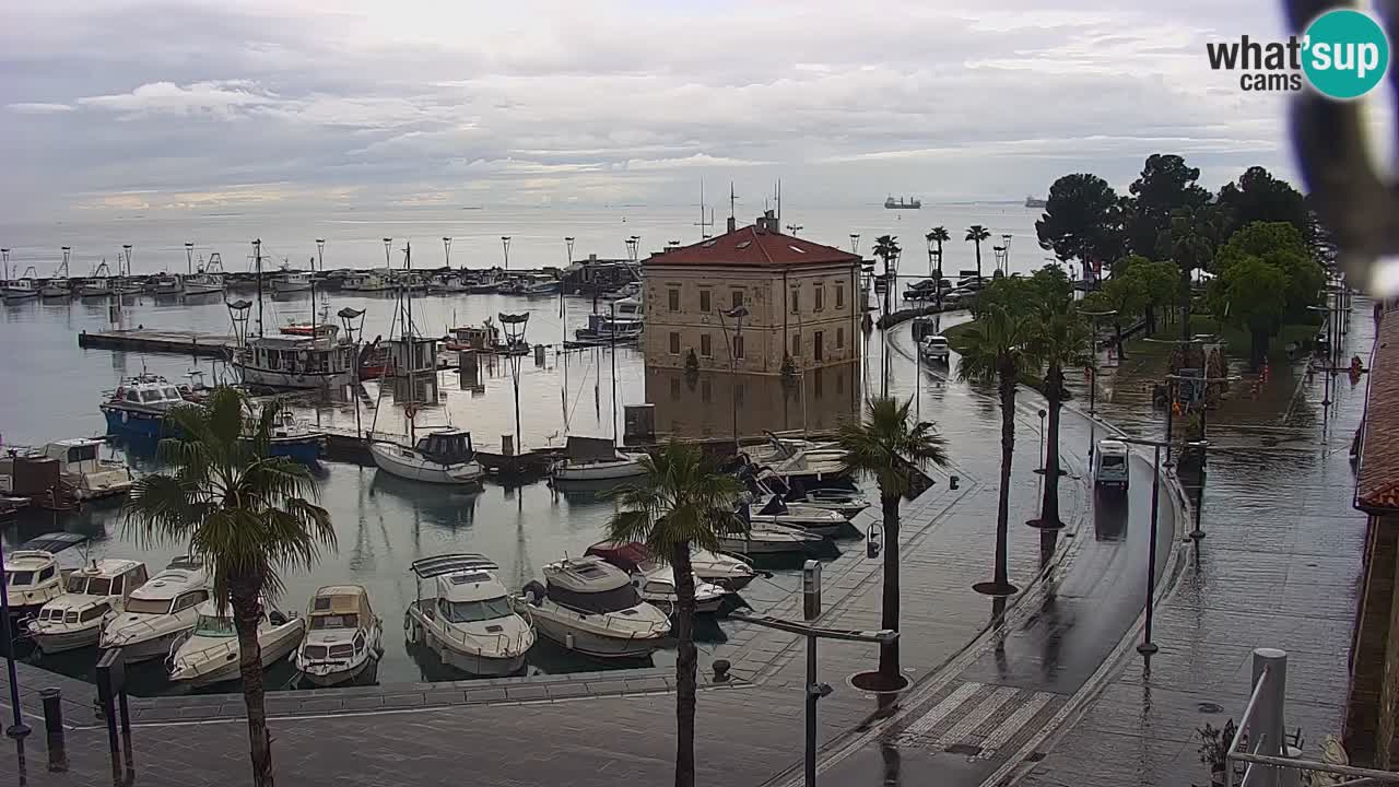 Spletna kamera Koper – Panorama na marino in promenado s Hotela Grand Koper