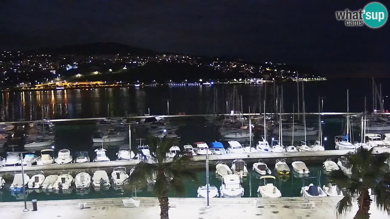 Webcam Koper – Panorama of the marina and promenade from the Grand Hotel Koper