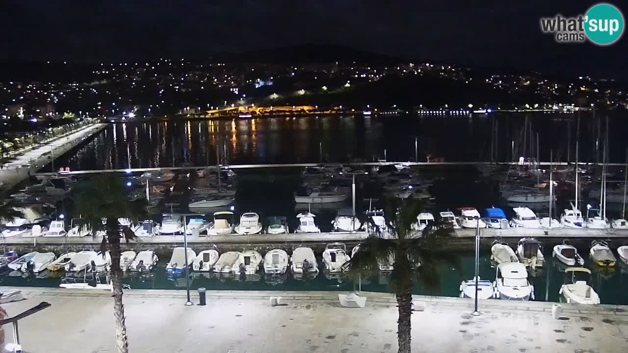 Webcam Koper – Panorama of the marina and promenade from the Grand Hotel Koper