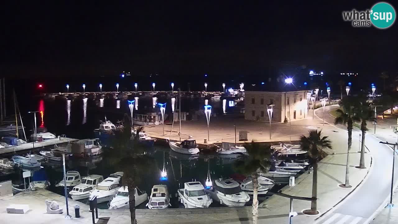 Webcam Koper – Panorama of the marina and promenade from the Grand Hotel Koper