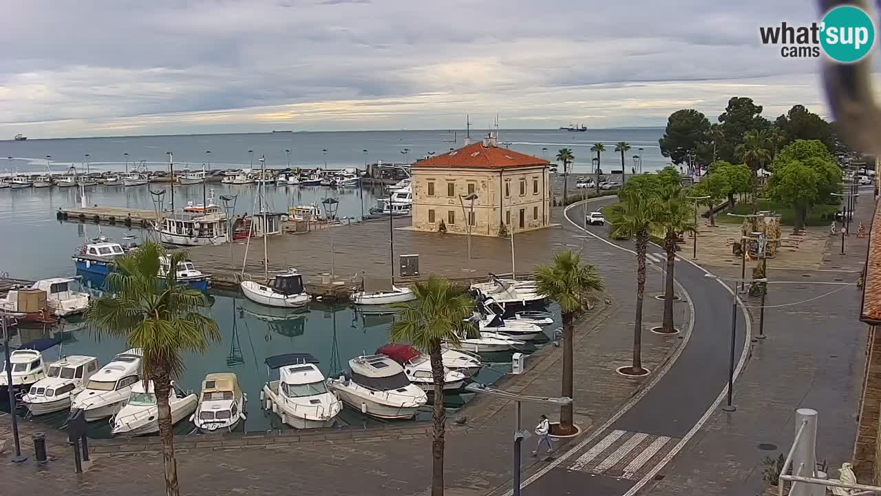 Camera en vivo Koper – puerto deportivo y paseo marítimo desde el Hotel Grand Koper