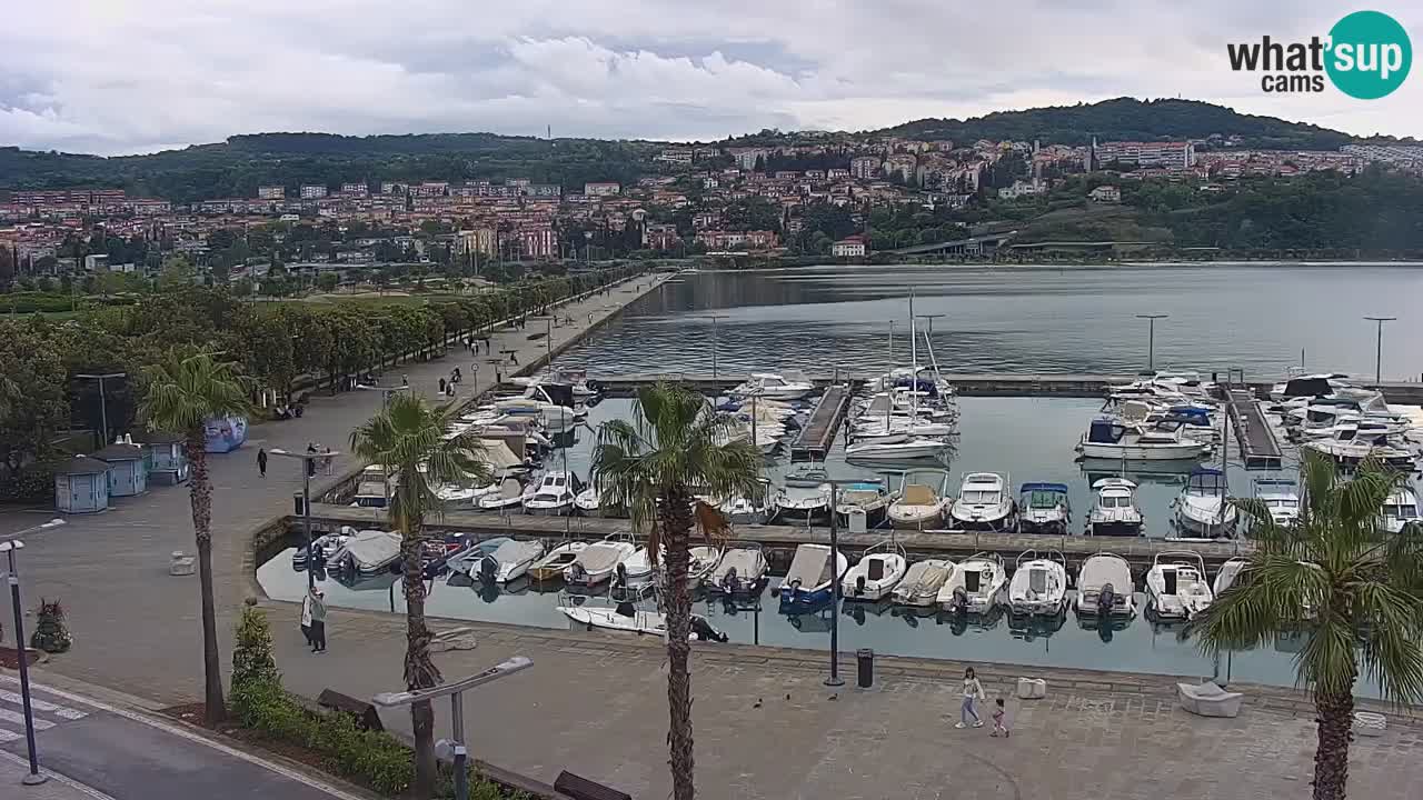 Spletna kamera Koper – Panorama na marino in promenado s Hotela Grand Koper