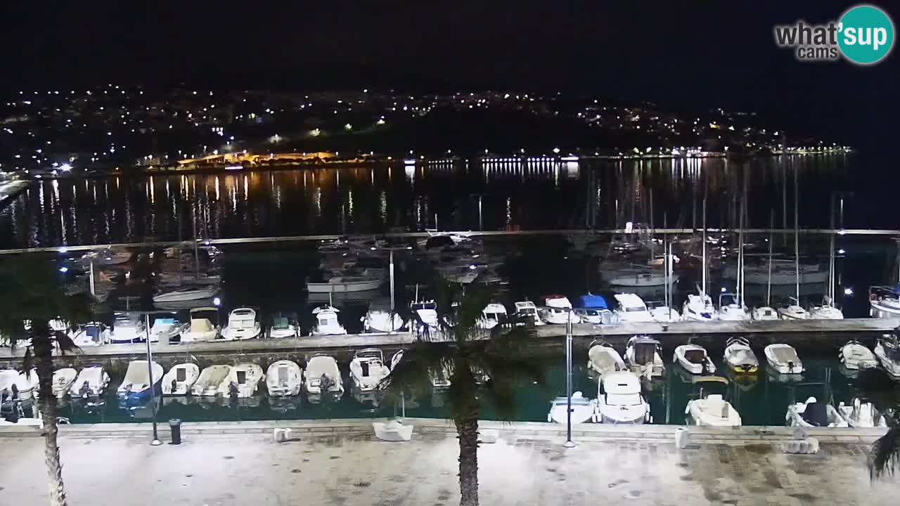 Webcam Koper – Panorama de la marina et de la promenade depuis le Grand Hotel Koper