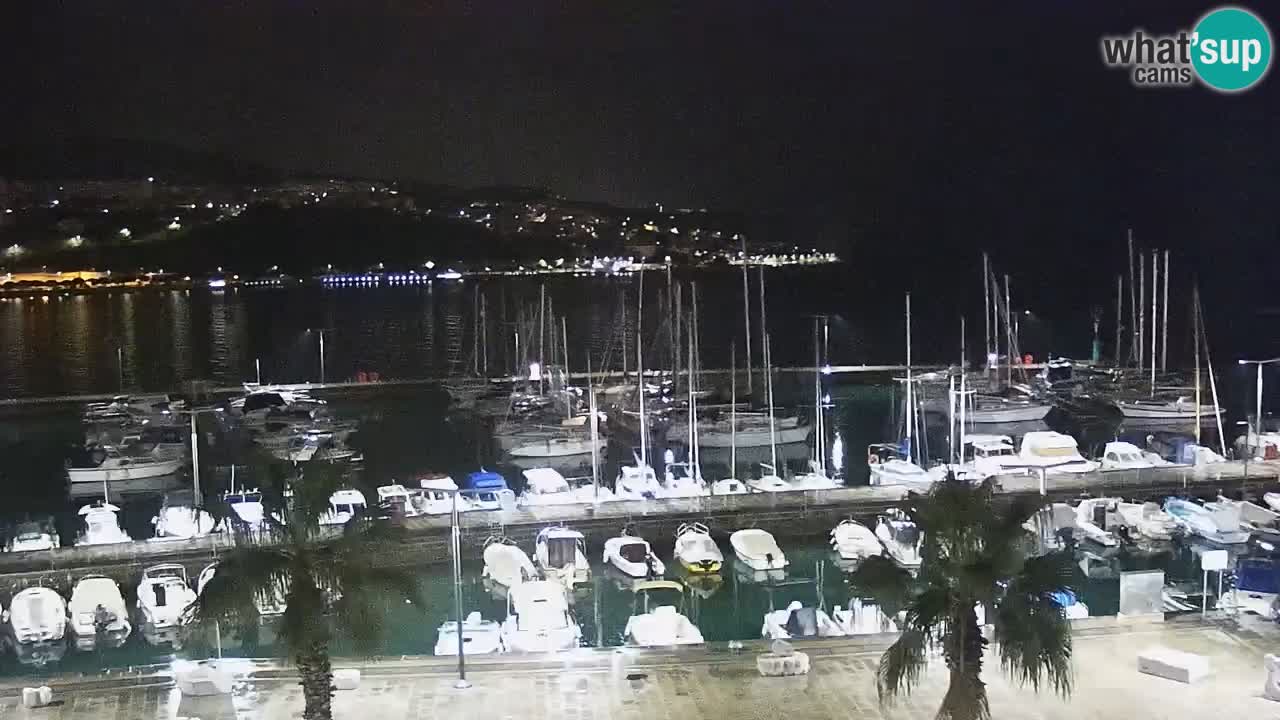 Webcam Koper – Panorama of the marina and promenade from the Grand Hotel Koper
