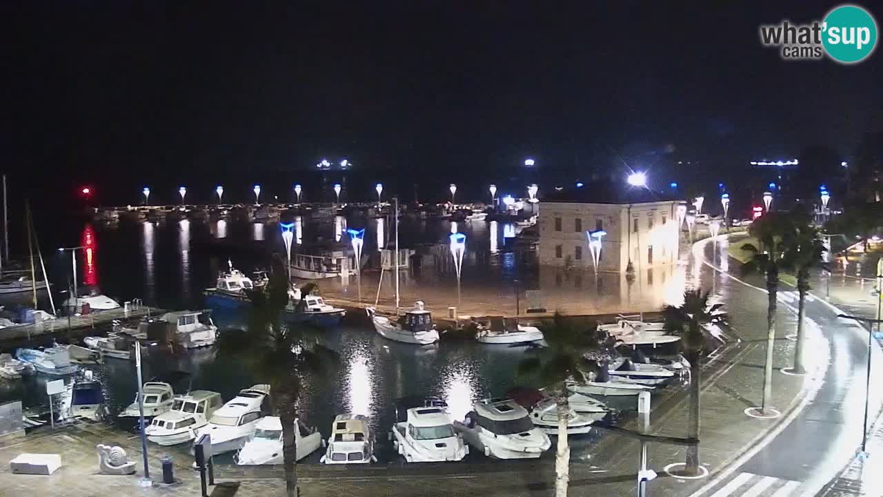 Webcam Koper – Panorama of the marina and promenade from the Grand Hotel Koper