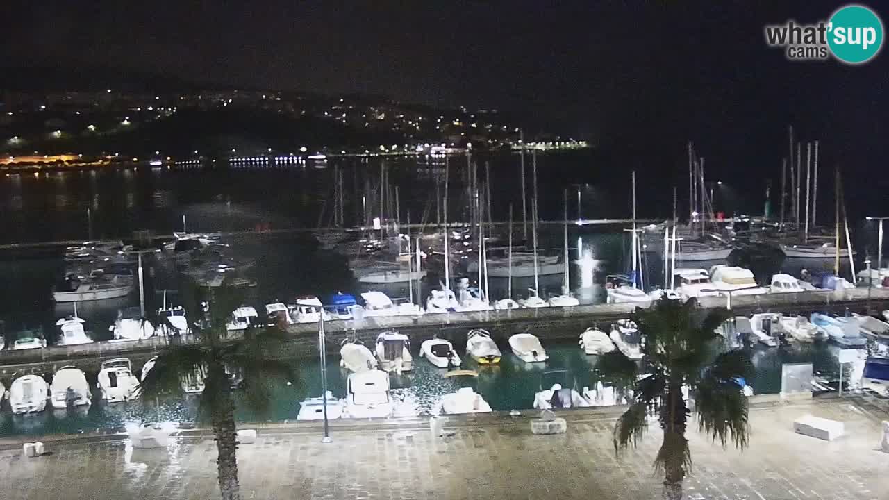 Webcam Koper – Panorama of the marina and promenade from the Grand Hotel Koper