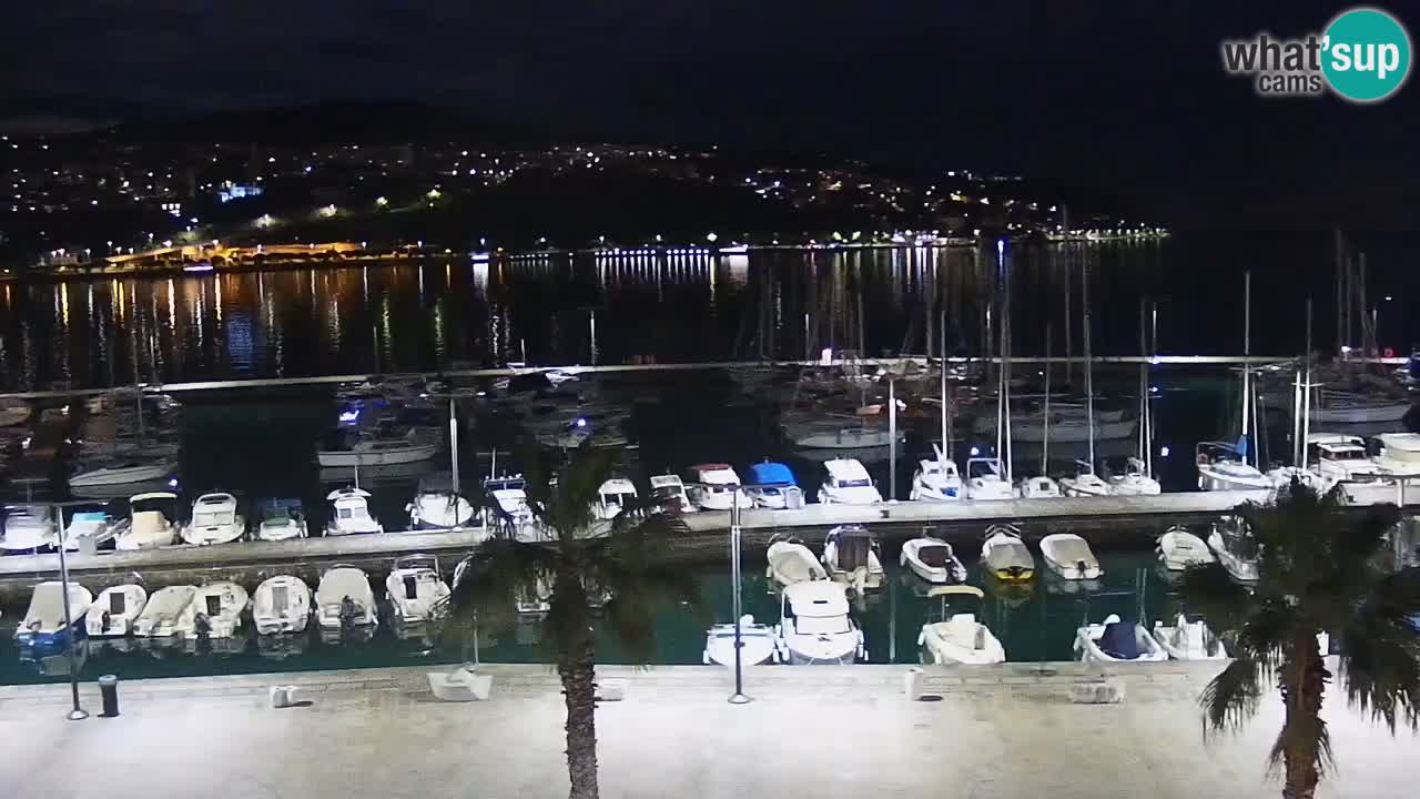 Webcam Koper – Panorama de la marina et de la promenade depuis le Grand Hotel Koper