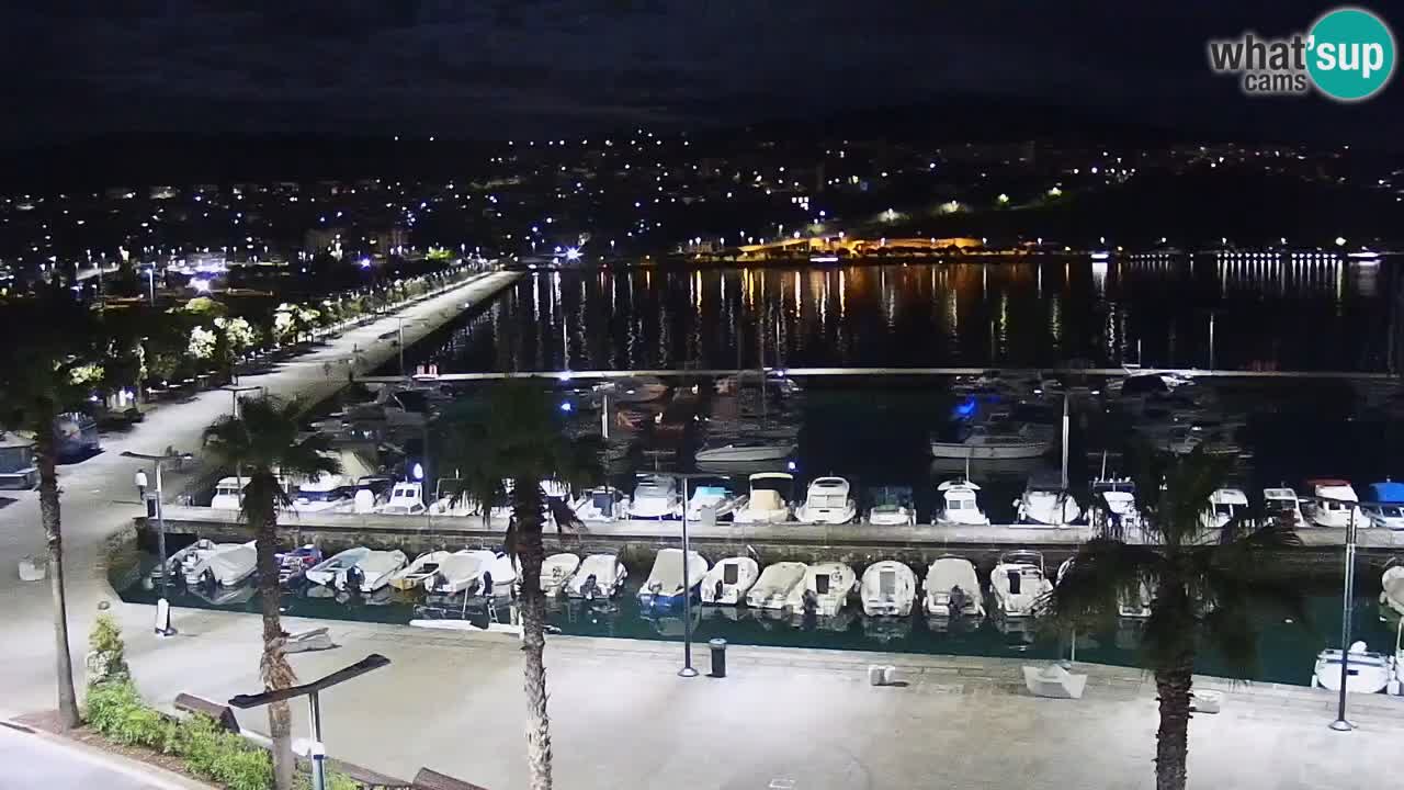 Webcam Koper – Panorama de la marina et de la promenade depuis le Grand Hotel Koper
