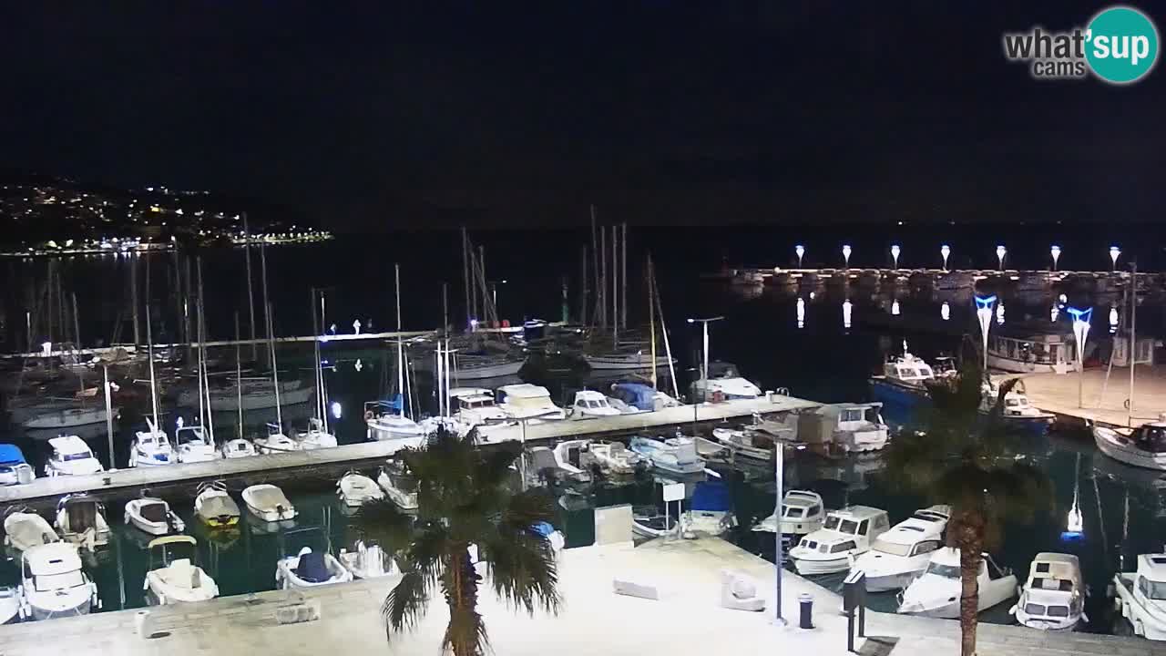 Webcam Koper – Panorama of the marina and promenade from the Grand Hotel Koper