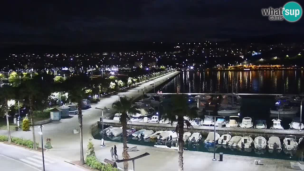 Webcam Koper – Panorama des Jachthafens und der Promenade vom Hotel Grand Koper