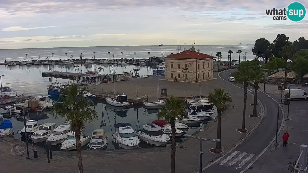 Spletna kamera Koper – Panorama na marino in promenado s Hotela Grand Koper