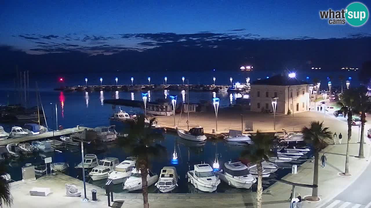 Camera en vivo Koper – puerto deportivo y paseo marítimo desde el Hotel Grand Koper
