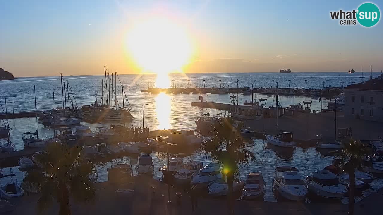 Camera en vivo Koper – puerto deportivo y paseo marítimo desde el Hotel Grand Koper