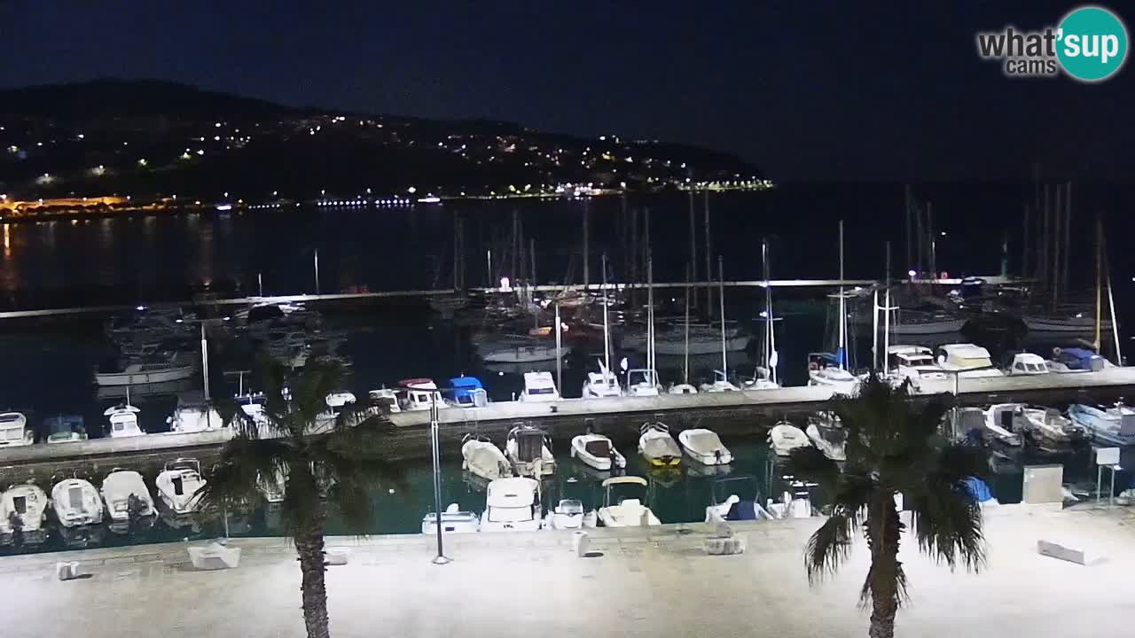 Webcam Koper – Panorama de la marina et de la promenade depuis le Grand Hotel Koper