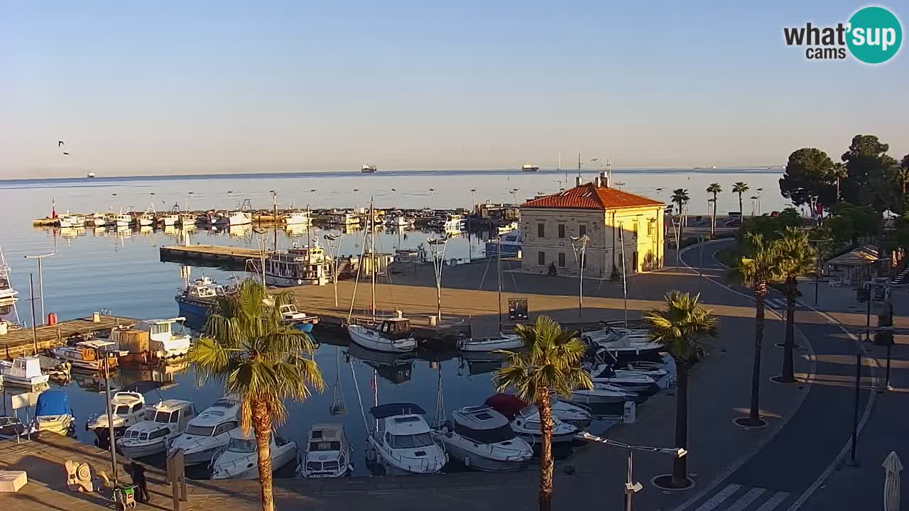 Webcam en direct du port de Koper – port de croisière et de fret – Slovénie