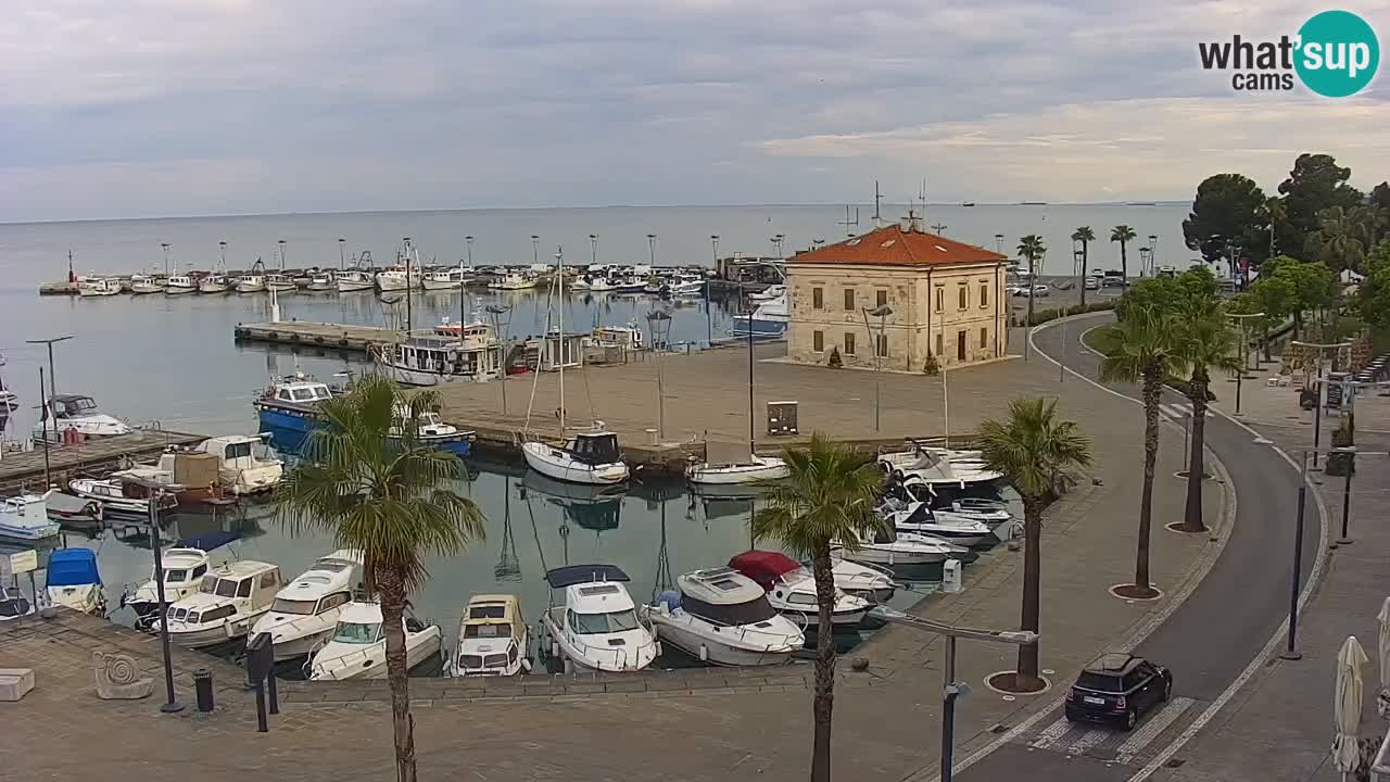 Spletna kamera Luka Koper v živo – Potniški terminal in tovorno pristanišče – Slovenija