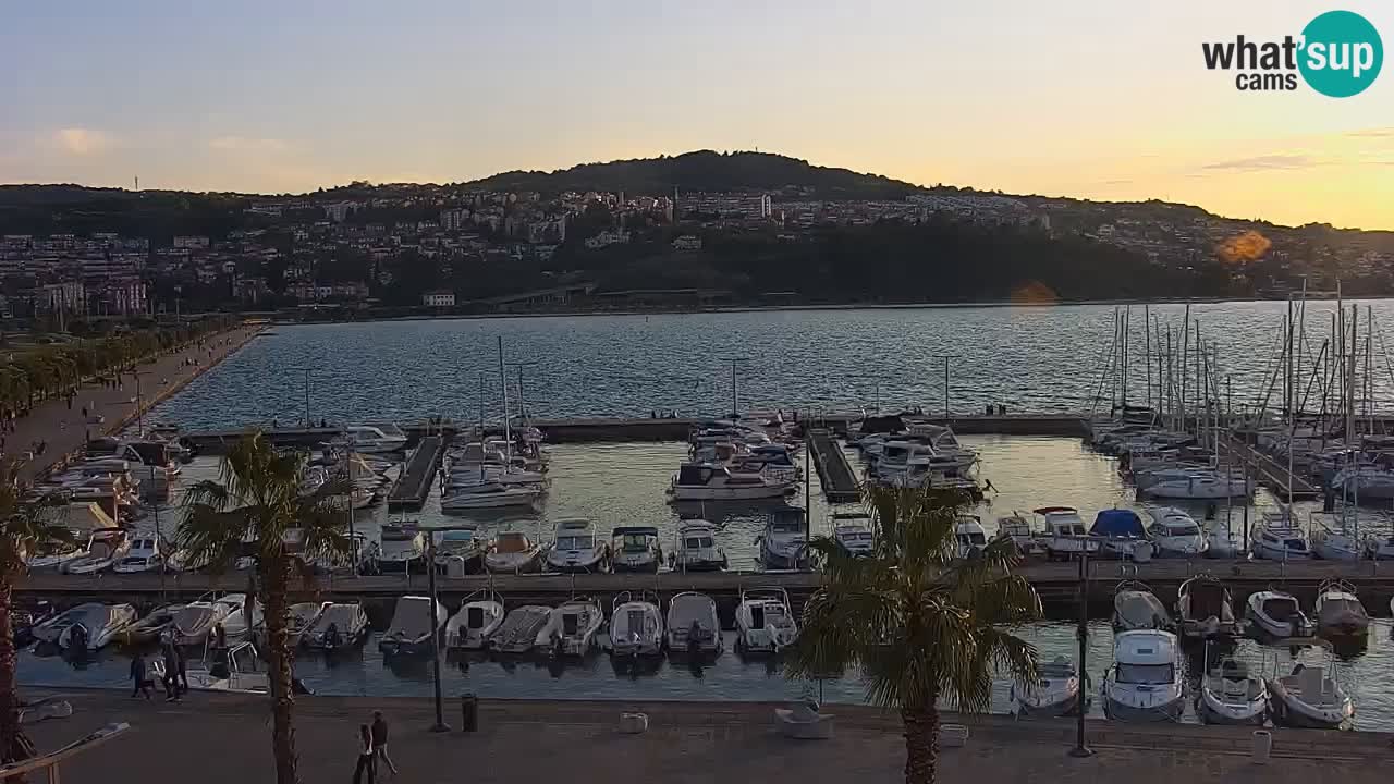 Webcam en direct du port de Koper – port de croisière et de fret – Slovénie