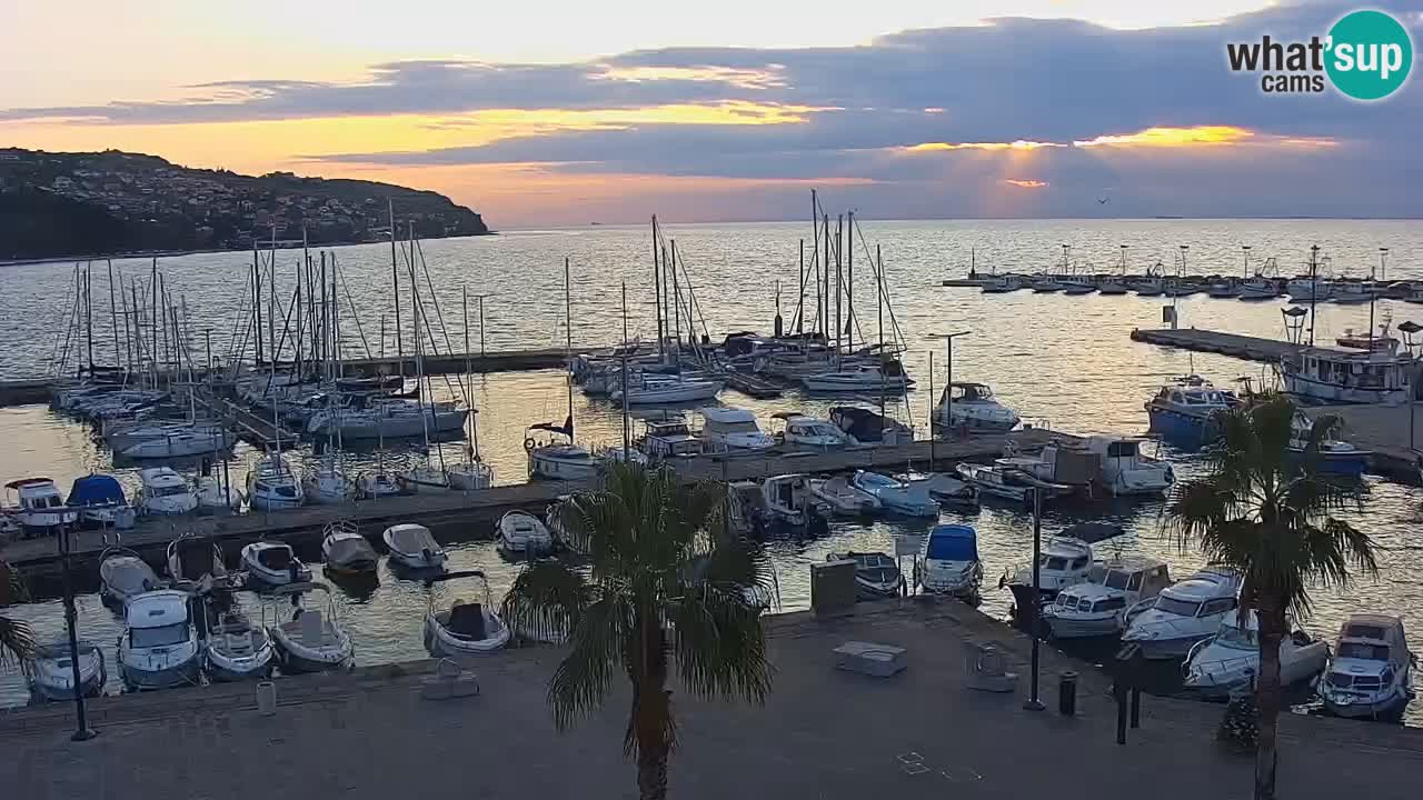 Spletna kamera Koper – Panorama na marino in promenado s Hotela Grand Koper