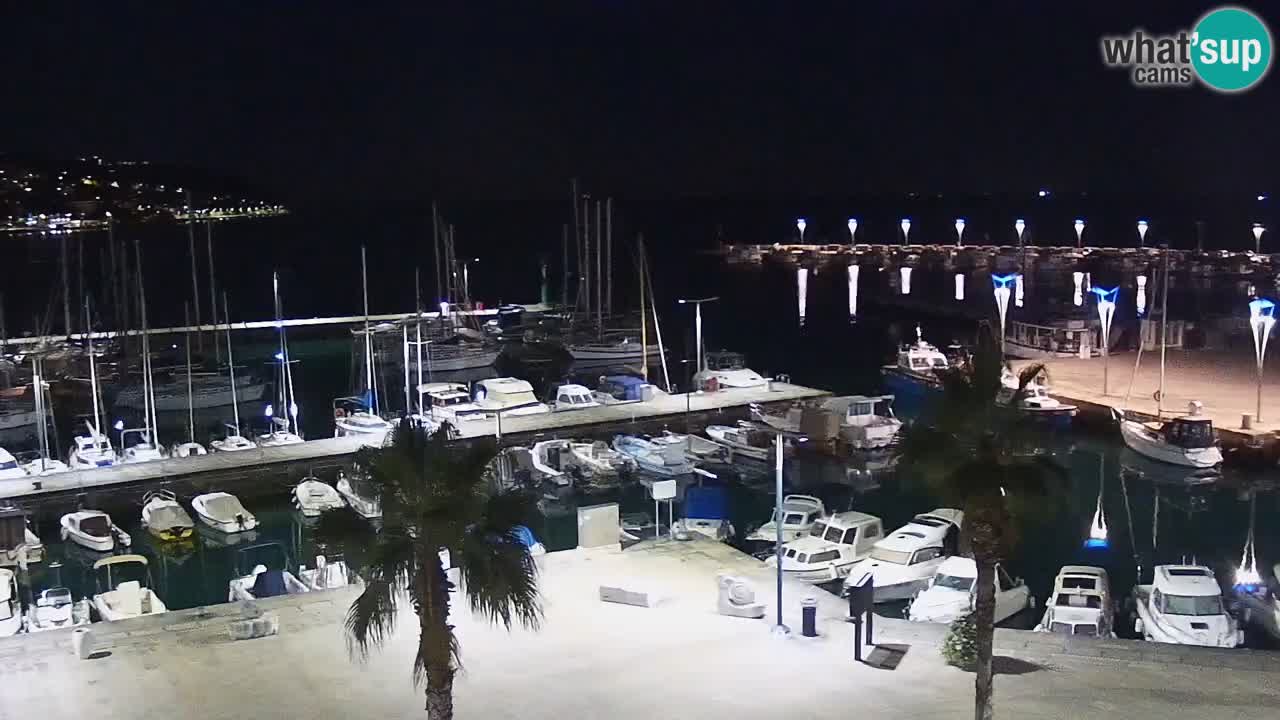 Webcam Koper – Panorama de la marina et de la promenade depuis le Grand Hotel Koper