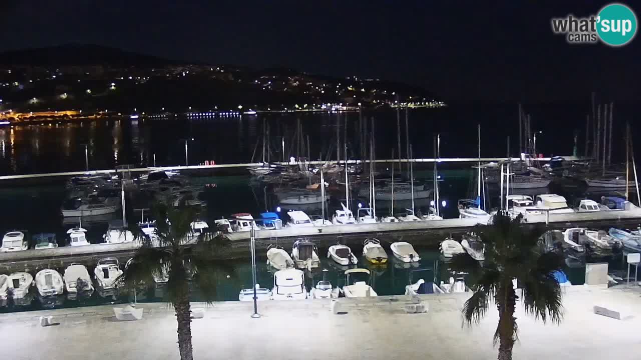 Webcam Koper – Panorama de la marina et de la promenade depuis le Grand Hotel Koper