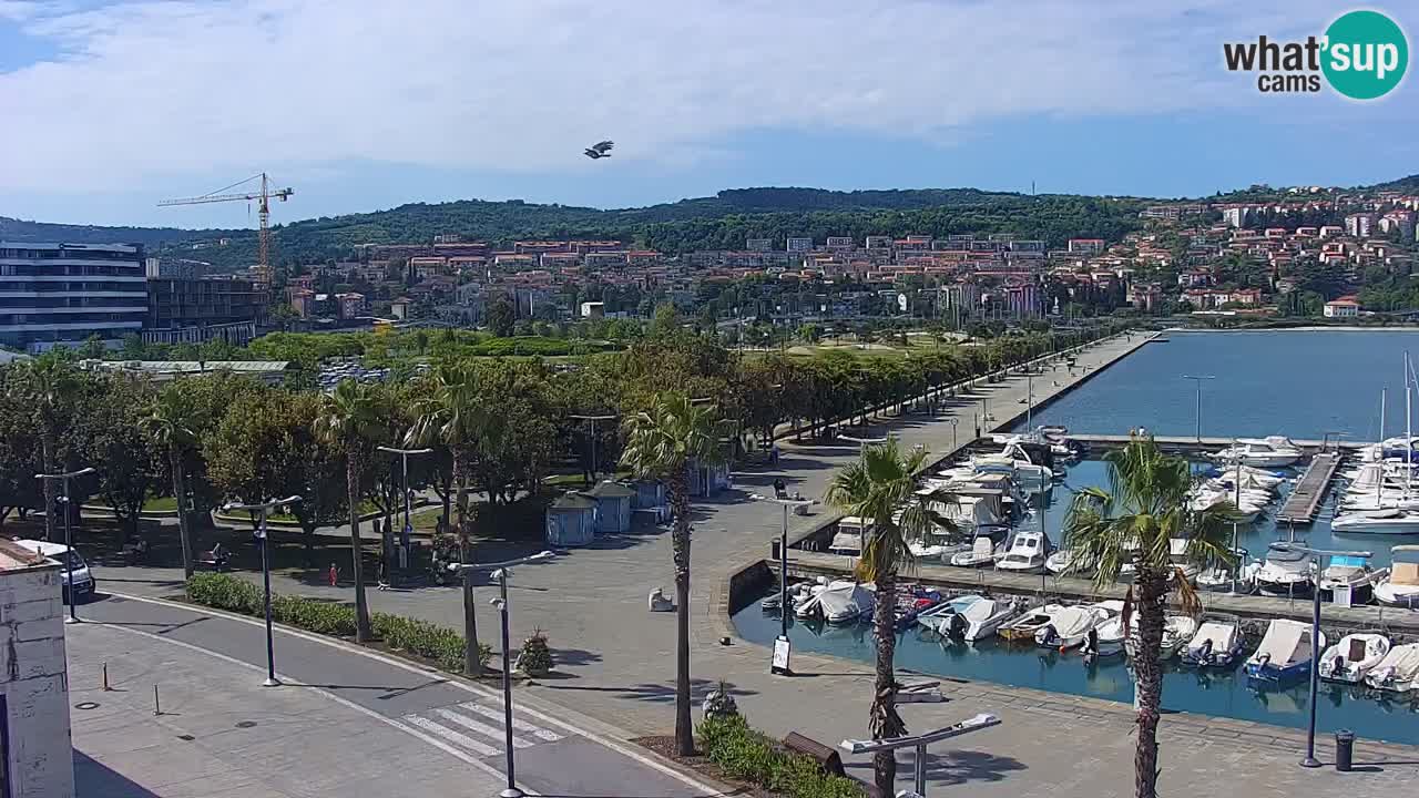 Spletna kamera Koper – Panorama na marino in promenado s Hotela Grand Koper